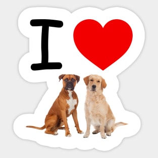 I HEART DOGS Sticker